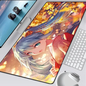 

Hatsune Miku Mousepad XL PC Large Mousepad Anime Gamer Gaming Mouse Pad Computer Accessories Keyboard Padmouse Rubber Desk Mats
