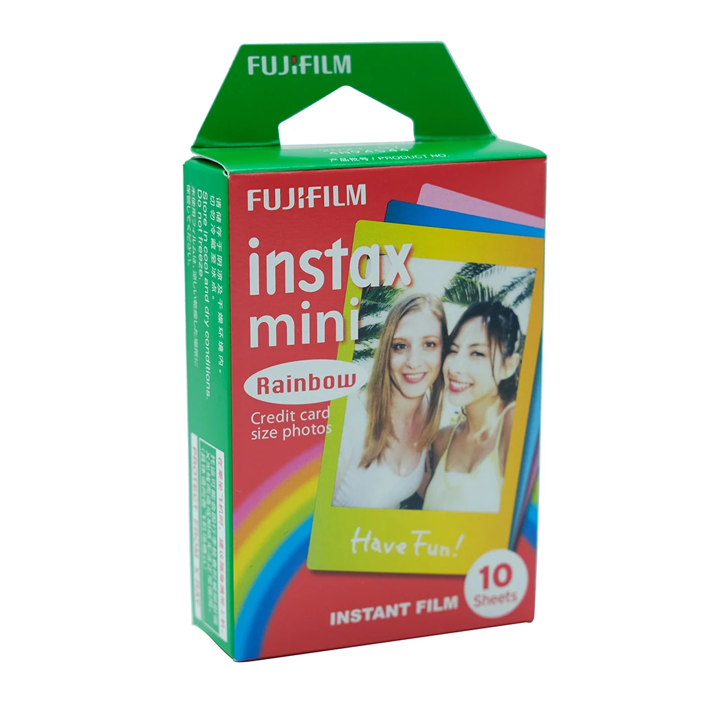  10 Sheets Fujifilm Cartoon Rainbow Edge Film Photo Paper For Fujifilm Instax 7/8/9/10 Mini Film