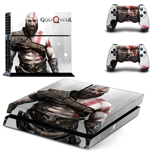 QPTM0160 God of War 3 Полное покрытие лицевые панели наклейка для PS4 Наклейка для playstation 4 консоль и контроллеры наклейка для PS4 виниловая наклейка - Цвет: QPTM0160