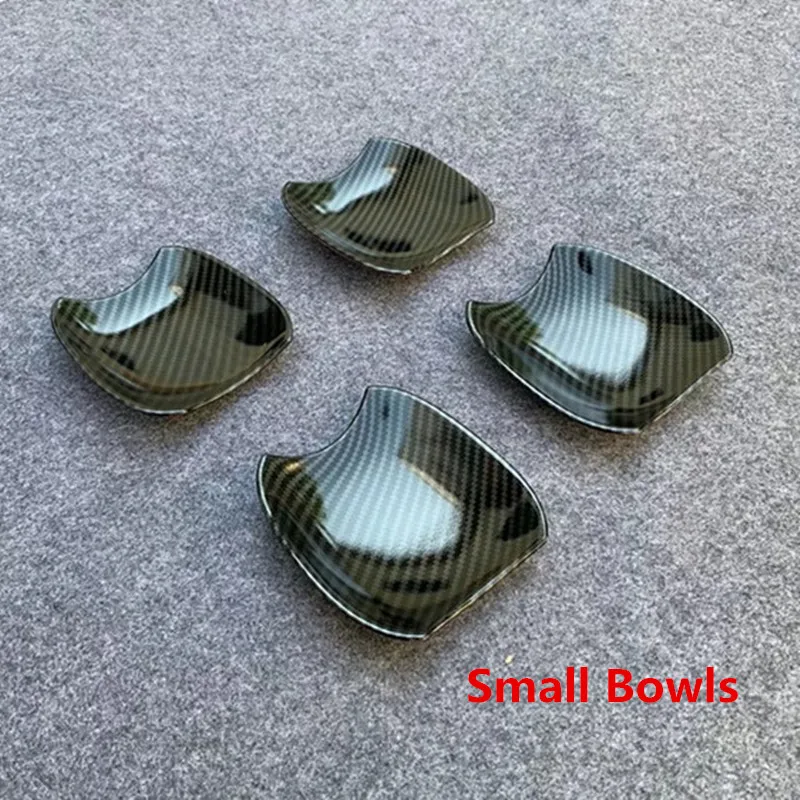 Small Bowls Покрытие для наружной ручки автомобиля из углеродного волокна, покрытие для дверных чаш, наклейка для литья, Накладка для Toyota RAV4, аксессуары для стайлинга - Цвет: Small Bowls