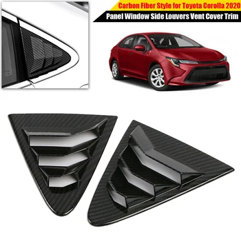 

2pcs Carbon Fiber Color Panel Window Side Louvers Vent Cover Trim For Toyota Corolla 2019 2020 Sedan Accessories