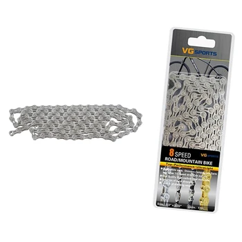 

Vg Sports 2 Pcs Ultralight Bicycle Chain 116L Mountain Mtb Road Bike Chains, 10 Speed & 8 Speed