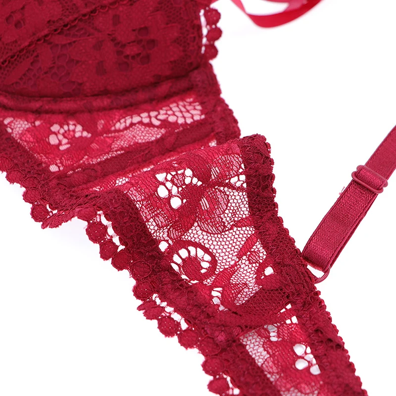 Varsbaby, сексуальный комплект нижнего белья с большим красным бантом, чашка 1/2, 4 шт., бюстгальтеры+ трусики+ подвязки+ чулки для женщин