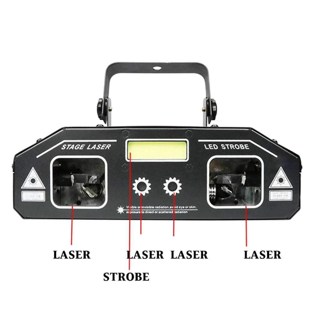 DJ stage laser light newest 2in1 strobe laser lighting disco home party holiday strobe projector