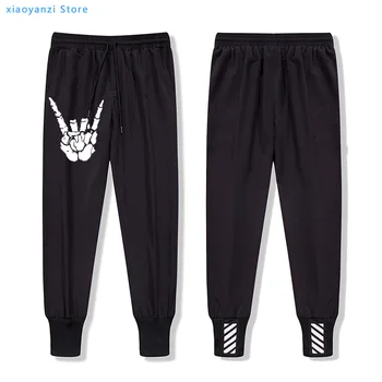 

Skull men women sweatpants Gothic Hand Personality Rap sports long pants Soft sweatpant trousers Rock