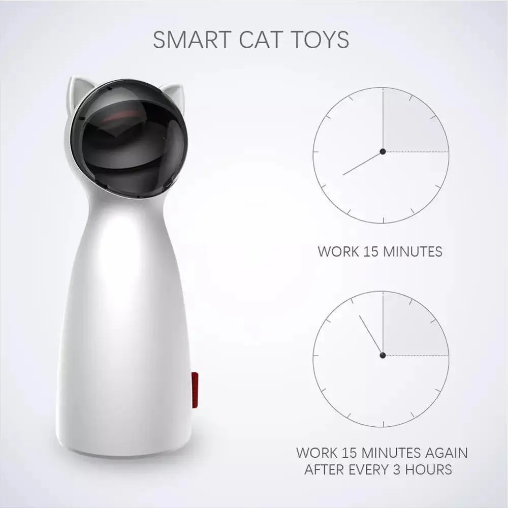 Intelligent Toy For Cats Exercise Work 15 Minutes After Every Three Hours Interact With The Cat USB Charge Smart LED