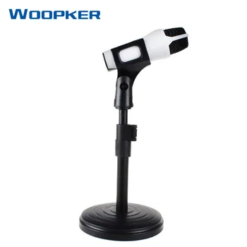 

Foldable Mic Stand on Desk Table Microphone Stands Trepied Holders with Clips Bracket for Studio Meeting Recording
