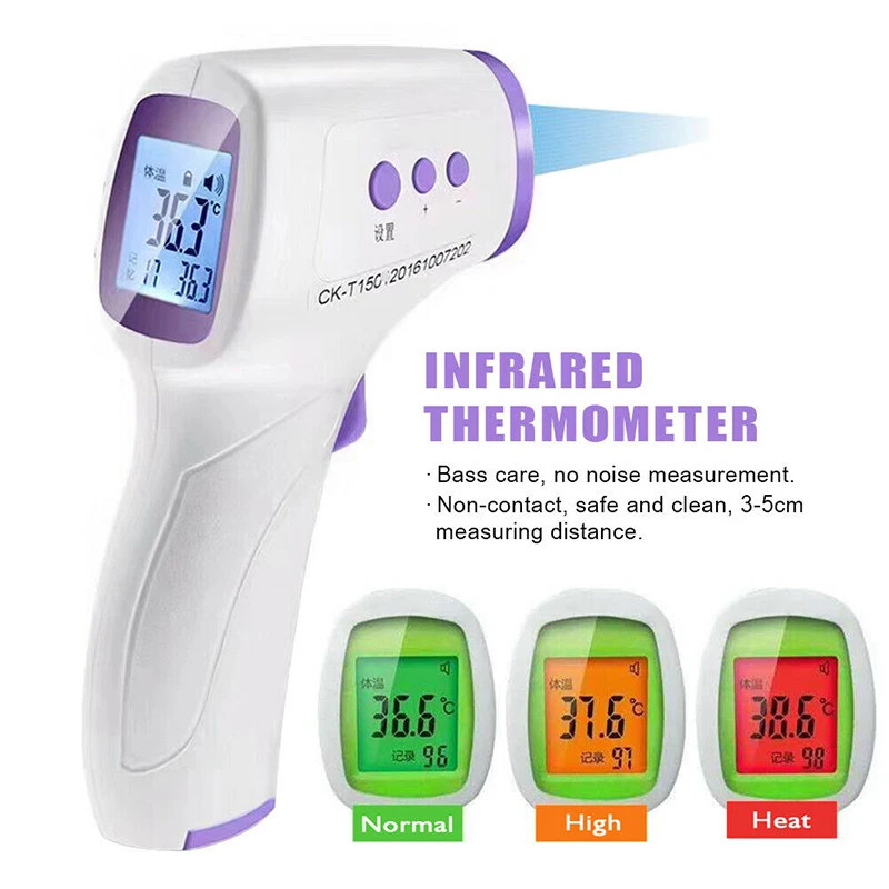 

New LCD Digital IR Electric Temp Meter Baby Forehead No-touch Thermometer Temperature Measure Thermometer Gun Device