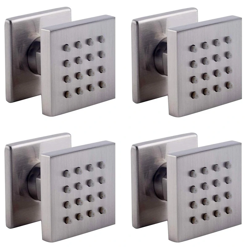 

Copper Square 16-Nozzle Body Spray Spa Shower Massage Jet Head in Wall(2X2 Inch, Pack Of 4)