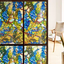 60*100 см Декоративная Виниловая оконная пленка матовая самоклеящаяся пленка статическая цепляющаяся оконная фольга витражные затемняющие стеклянные наклейки