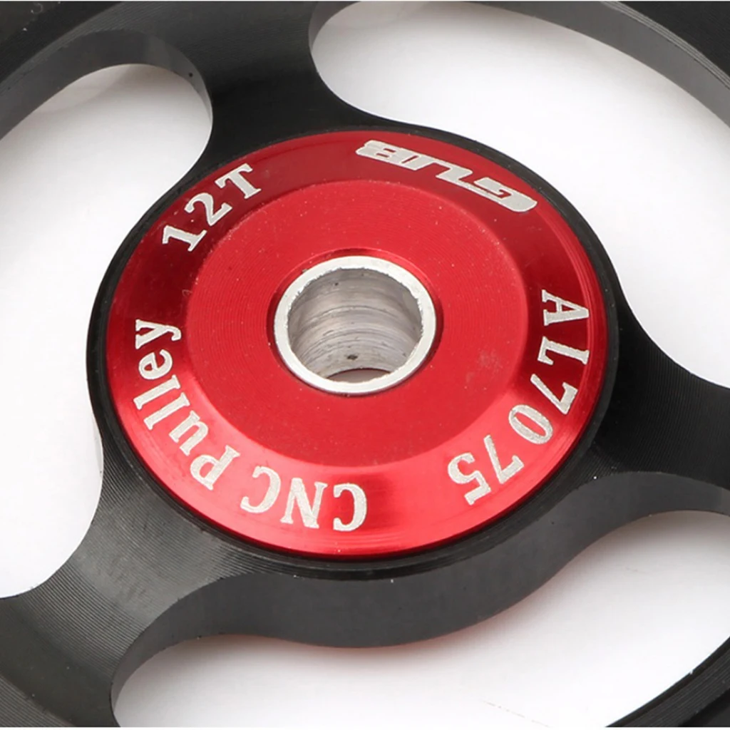 12T Bicycle Bike Bearing Jockey Wheel Pulley Roller Rear Derailleur 7/8/9/10 Speed for 4/5/6mm Spindle Shaft Rollers