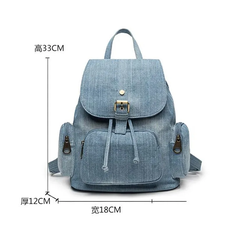 2022 Top Quality Handmade Denim Travel Backpack Casual School Bags For Girls Vintage Holiday Bags Drop Shipping MN1261