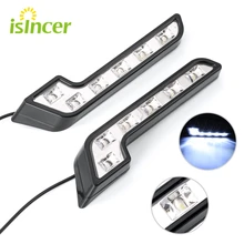 2 pces que conduz a fonte de luz 12v da névoa do automóvel do carro universal da lâmpada drl luz de circulação diurna branco 6 conduziu com o escudo dos plásticos orgânicos