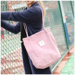 Sac à bandoulière en toile de velours côtelé pour femmes, sacoche de rangement Portable, grande capacité, Style littéraire, sac polyvalent, offre spéciale 