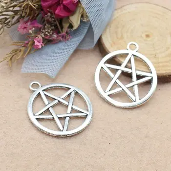 

30Pcs Mixed Pentacle Hexagram Star Protection Lucky Charm Pendant Jewelry Making