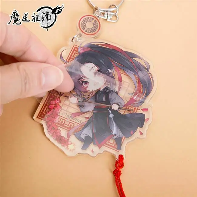 Аниме гроссмейстер демоническим выращивания Lan WangJi на каждый день Wei WuXian акриловый брелок Косплэй подарки