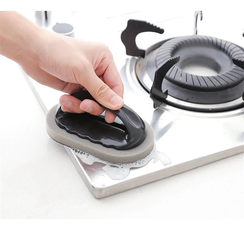 

1 Pcs With handle Emery Magic Clean Sponge wipe Magic sponge wipe kitchen Decontamination cleaning brush bowl wash pot Bathroom