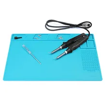 Магнитный термостойкий силиконовый коврик 370x240x4 мм, Настольный коврик, платформа для обслуживания, теплоизоляция, паяльная станция, коврик