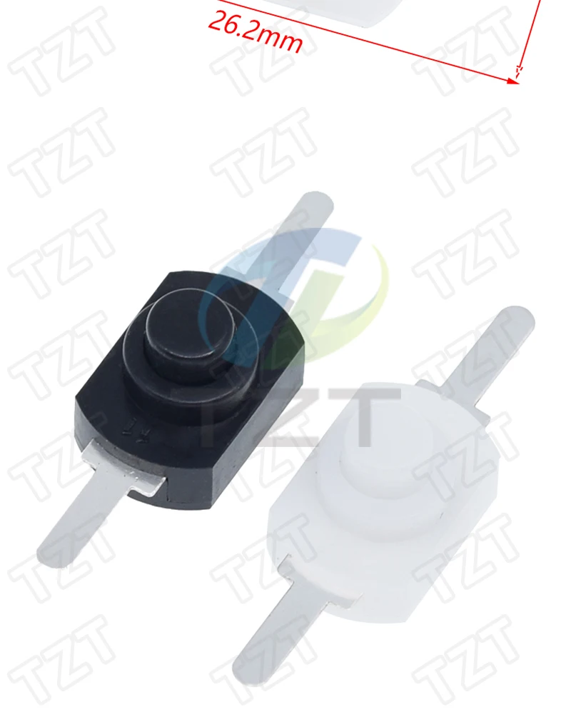TZT 10/30 Stück DC 30 V 1 A Schwarz Ein Aus Mini-Drucktastenschalter für Taschenlampe – Detail 2