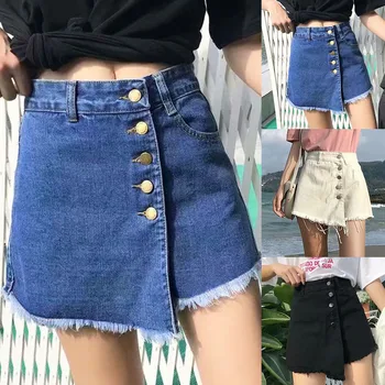

Denim shorts Spring Summer Women Short A-line Buttom shorts High Waist Slim Pocket Clothes For Female Causal Summer Women shorts