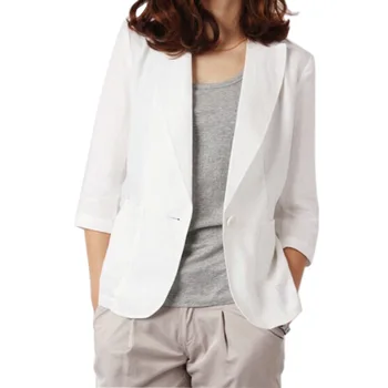 

Women Elegant Blazer Long Sleeve Double Breasted Jacket Casual Solid Female plus size Lady Office Suit Blazer Outwear Coat S0270