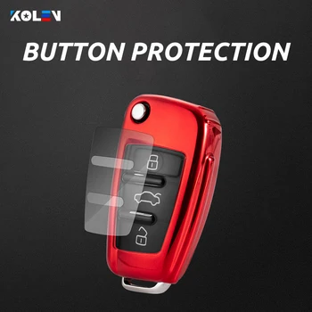 Custodia protettiva morbida in Tpu per Auto per Audi A1 A3 A4 A5 A6 A7 A8 C5 C6 Q3 Q7 S3 TT Car Styling Auto portachiavi Shell - Custodia protettiva morbida in Tpu per Auto per Audi A1 A3 A4 A5 A6 A7