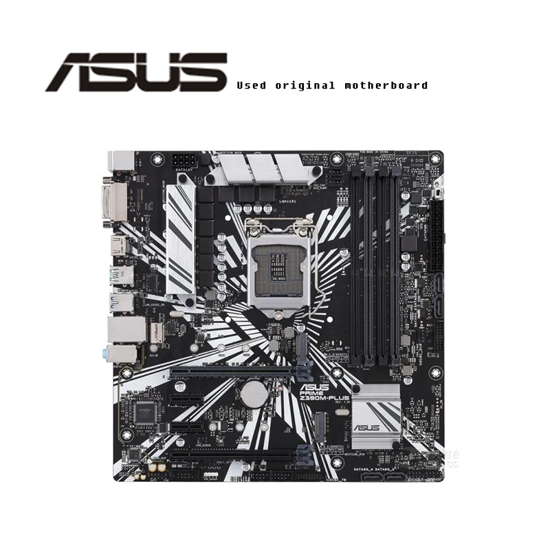 Для Asus PRIME оригинальная б/у настольная Материнская плата Intel Z390 Z390M DDR4 LGA 1151 i7/i5/i3