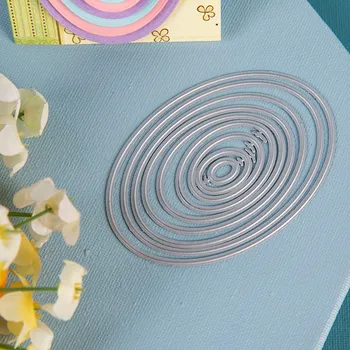 

9pcs/set Oval Circle Basic Shape Frame Dies Cutting Decor Scrapbooking Steel Craft Die Cut Create Embossing Paper Card