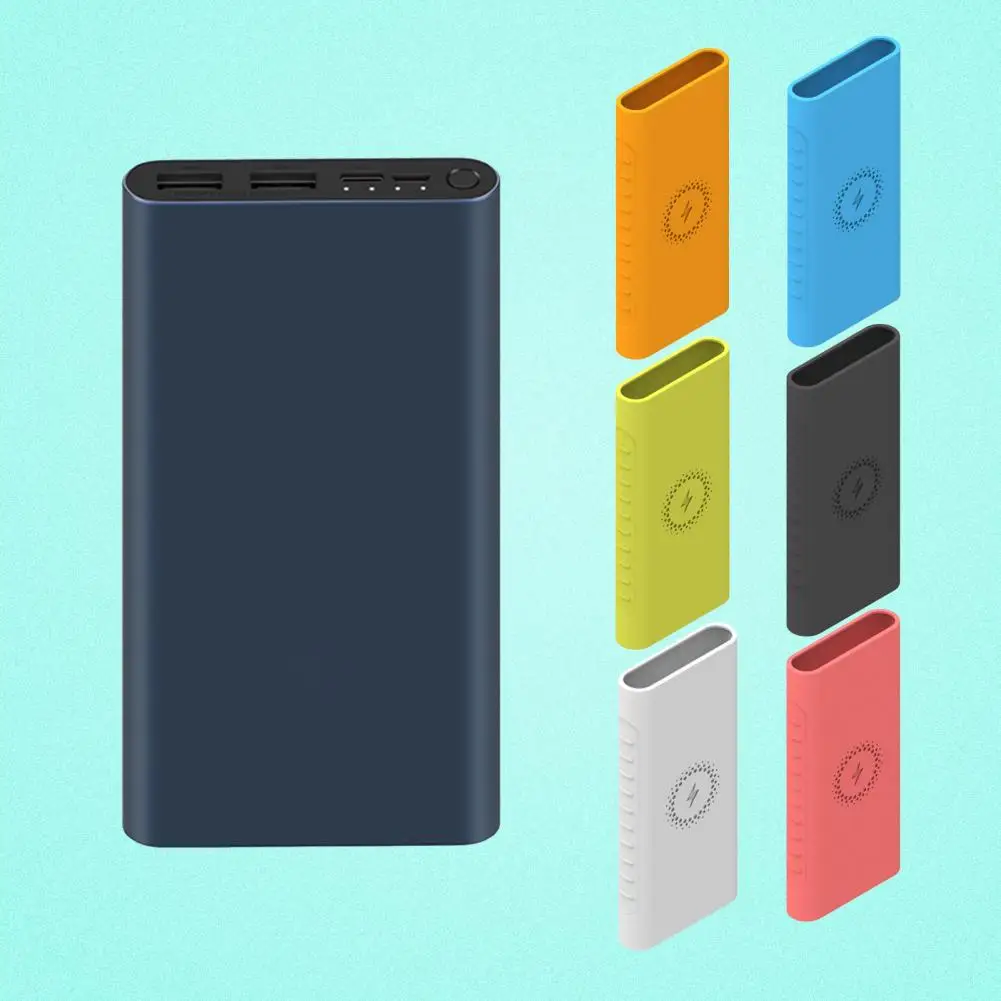 New Silicone Protector Case For xiao mi powerbank 10000mAh PLM11ZM Wireless Powerbank Accessories Case WPB15ZM and PLM13ZM