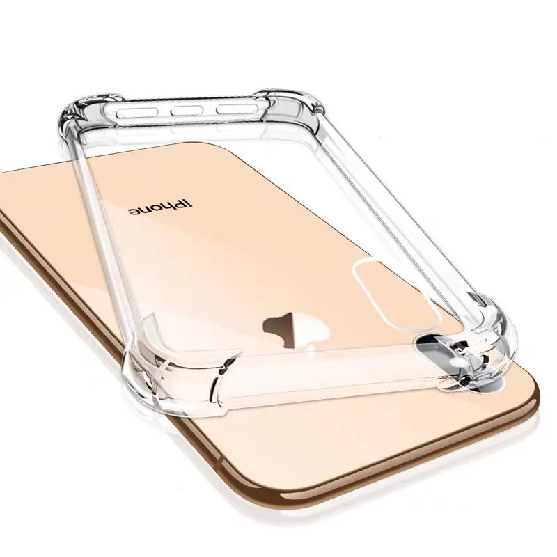

Transparent Silicone Lens Protection Phone Case For iPhone 11 12 Pro Max 8 7 6 6s Plus 5s Xr Xs Max X Shockproof Soft Back Cover