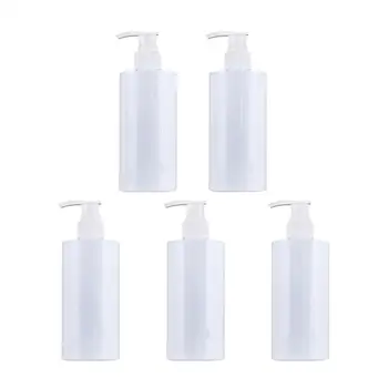 

5pcs Travel Size Refillable Bottles Empty Pump Plastic Bottles Pressure Emulsion Bottle for Traveling Home Use (250ML)