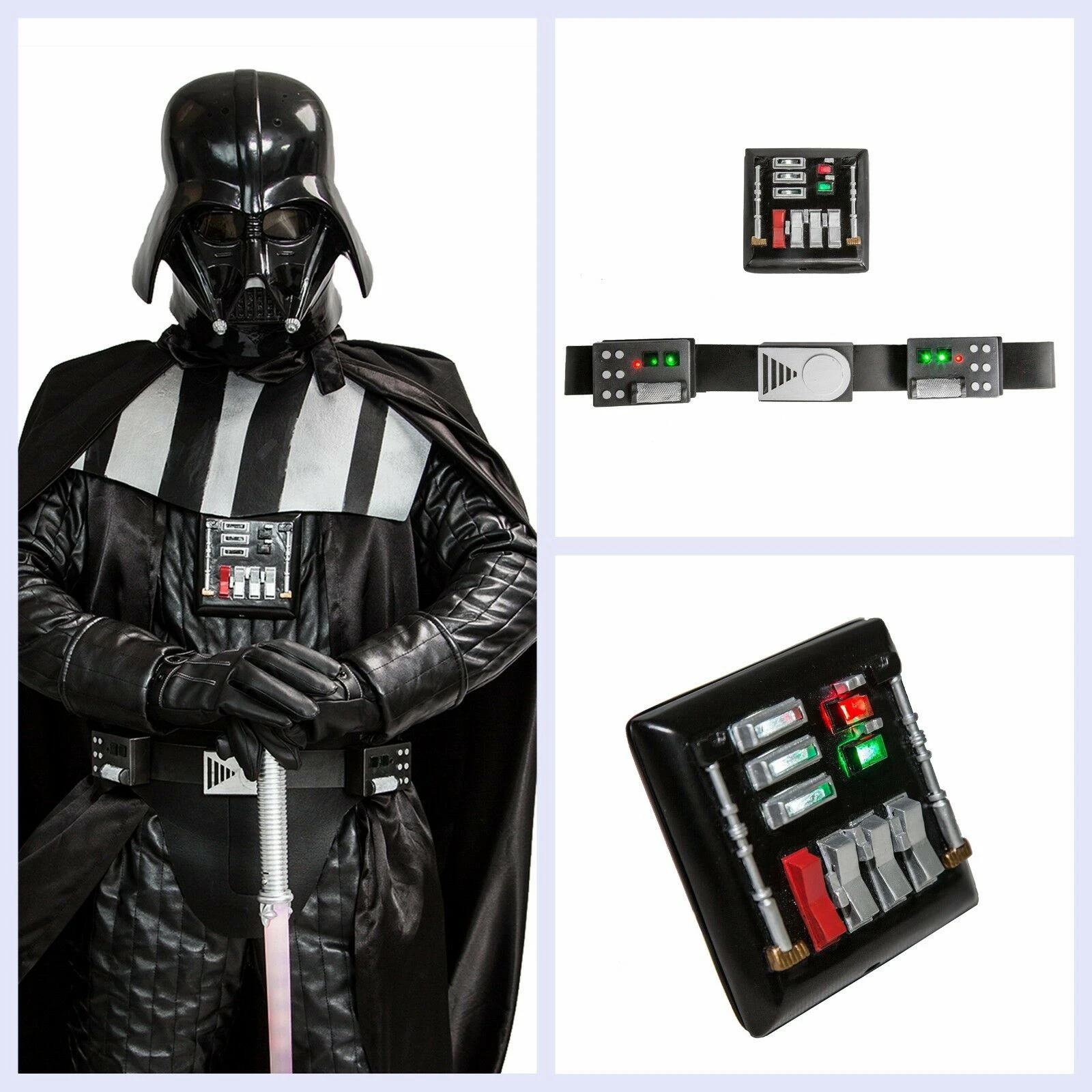 Coslive Star Wars Darth Vader Belt With Led Light Chest Plate Updated  Version Cosplay Props Costume Accessories - Sashes - AliExpress