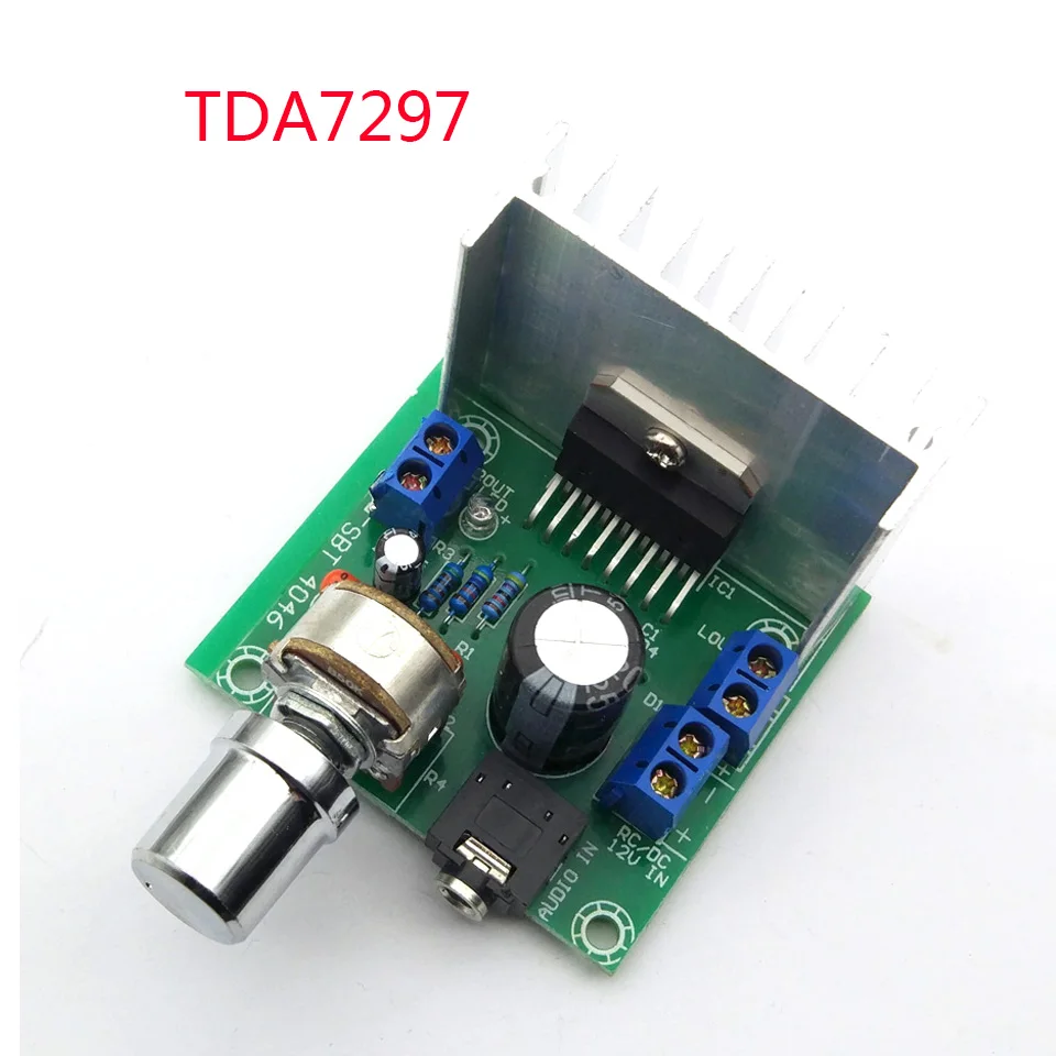 Плата цифрового усилителя звука TDA7297 Версия B 15 Вт двухканальная AC/DC 12 В |