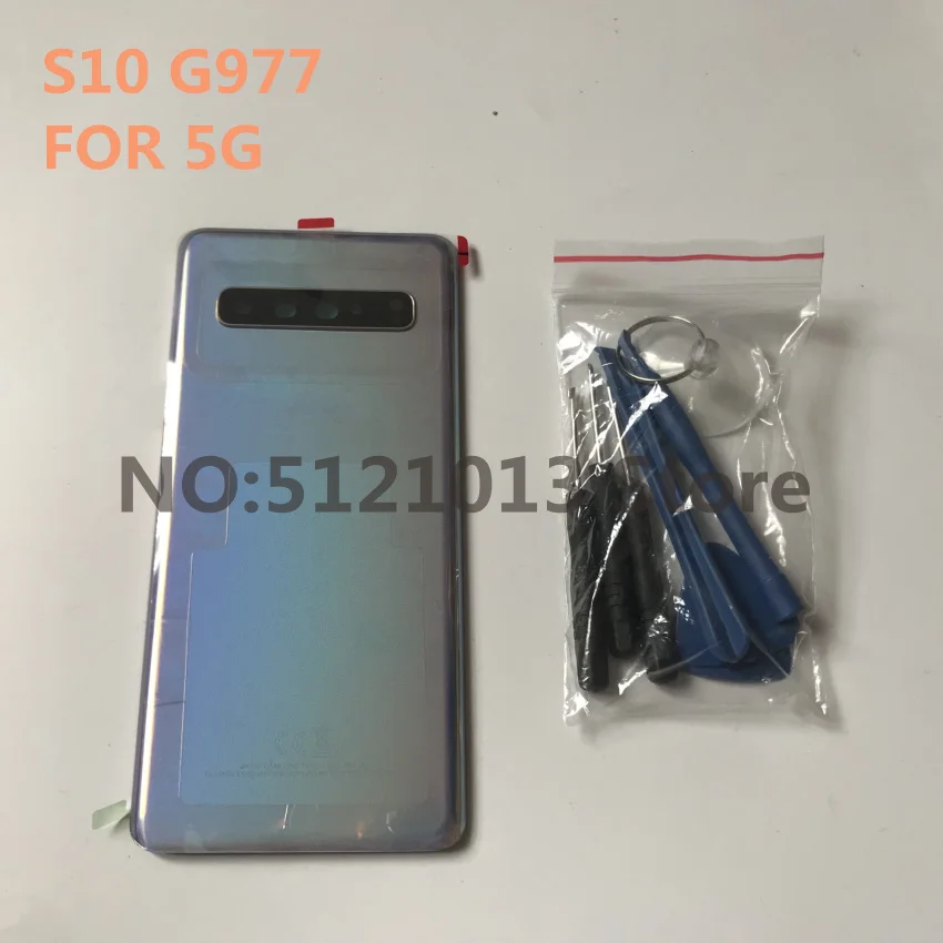 

Original new SAMSUNG Galaxy S10+plus G977 G977F 5G version Back Glass Battery Cover Rear Door Housing Case Back Glass Cover
