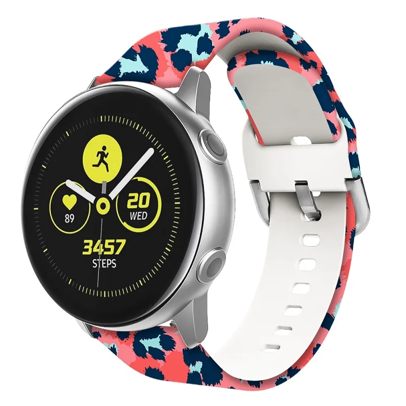 Ремешок для часов с принтом Samsung Galaxy Watch Active 2 силиконовый сменный Браслет 3 41 мм 45 20