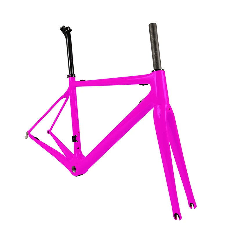 Flash Deal Superlight Classisc style carbon Road bike frameset with fork/seatpost/handlebarUltra-light 975g DI2/Mechanical 4