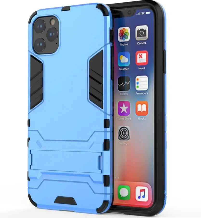 Чехол для iPhone 11 Pro, резиновый чехол-броня для робота, Жесткий Чехол для задней панели телефона из поликарбоната для iPhone 11 Pro max, защитный чехол для iPhone 11 - Цвет: Синий