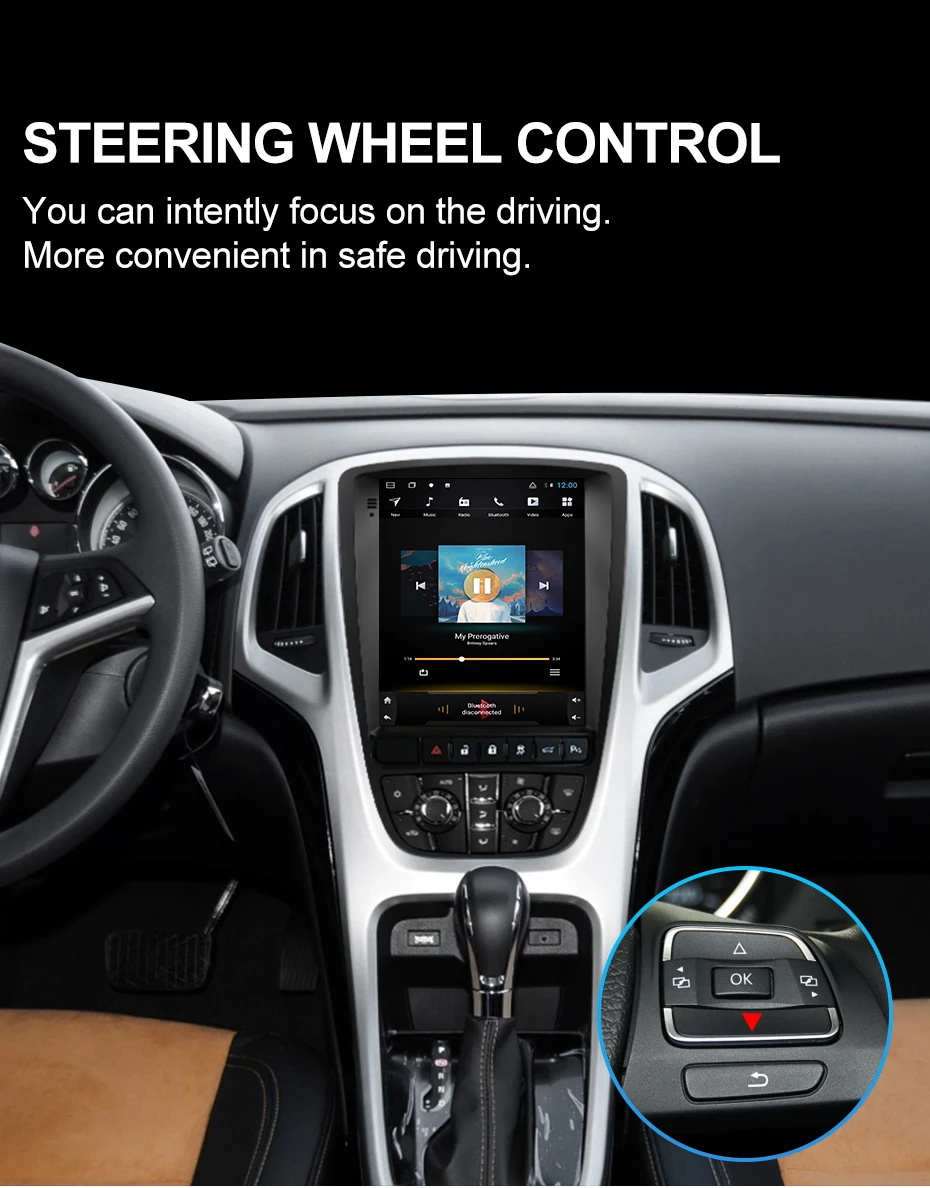 Android para Opel Gps do Carro Isudar Vertical Rádio Auto - Vauxhall Astra j Buick Verano 2009-2020 Multimídia 64 4g Rom Ram gb H53 1 Din 20 Isudar H53 Vertical 1 Din Rádio Auto
