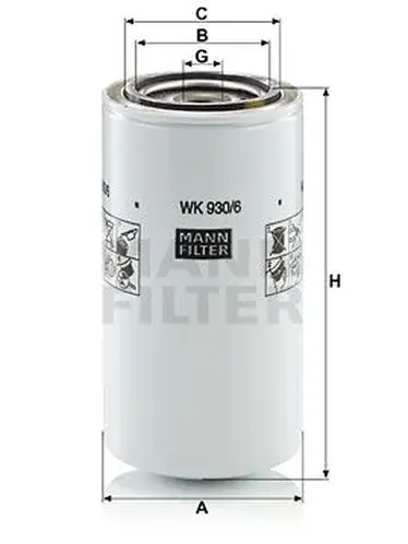 Топливный фильтр MANN-FILTER WK930/6x