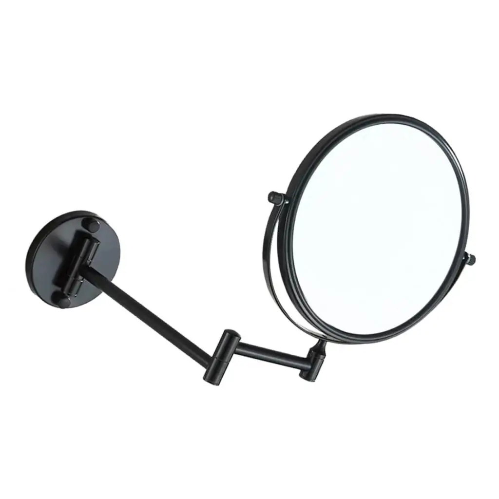 Double-sided Wall Mount Makeup Mirror With Fixing Screws, 1x/3x Magnification, 360-degree Swivel Design