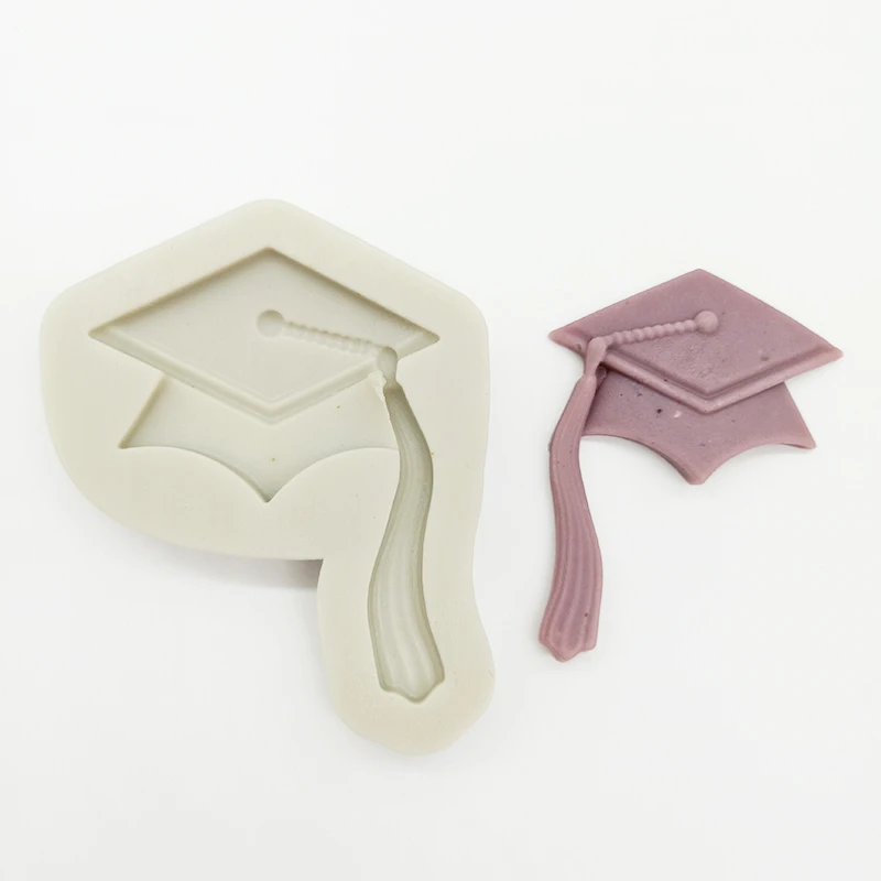 

minsunbak Hat Silicone Mould Graduation Hat Doctor Hat Shape Chocolate Fondant Baking Mold Cake Decorating Tool