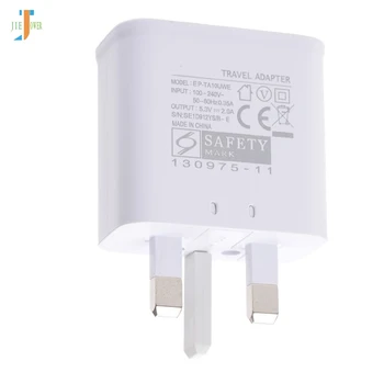 

300pcs/lot Good Quality Fast Charger 5V 2A UK Push Third Foot Plug Wall Charger Adapter for Samsung Galaxy Note 3 S6 S7 S8 Note3