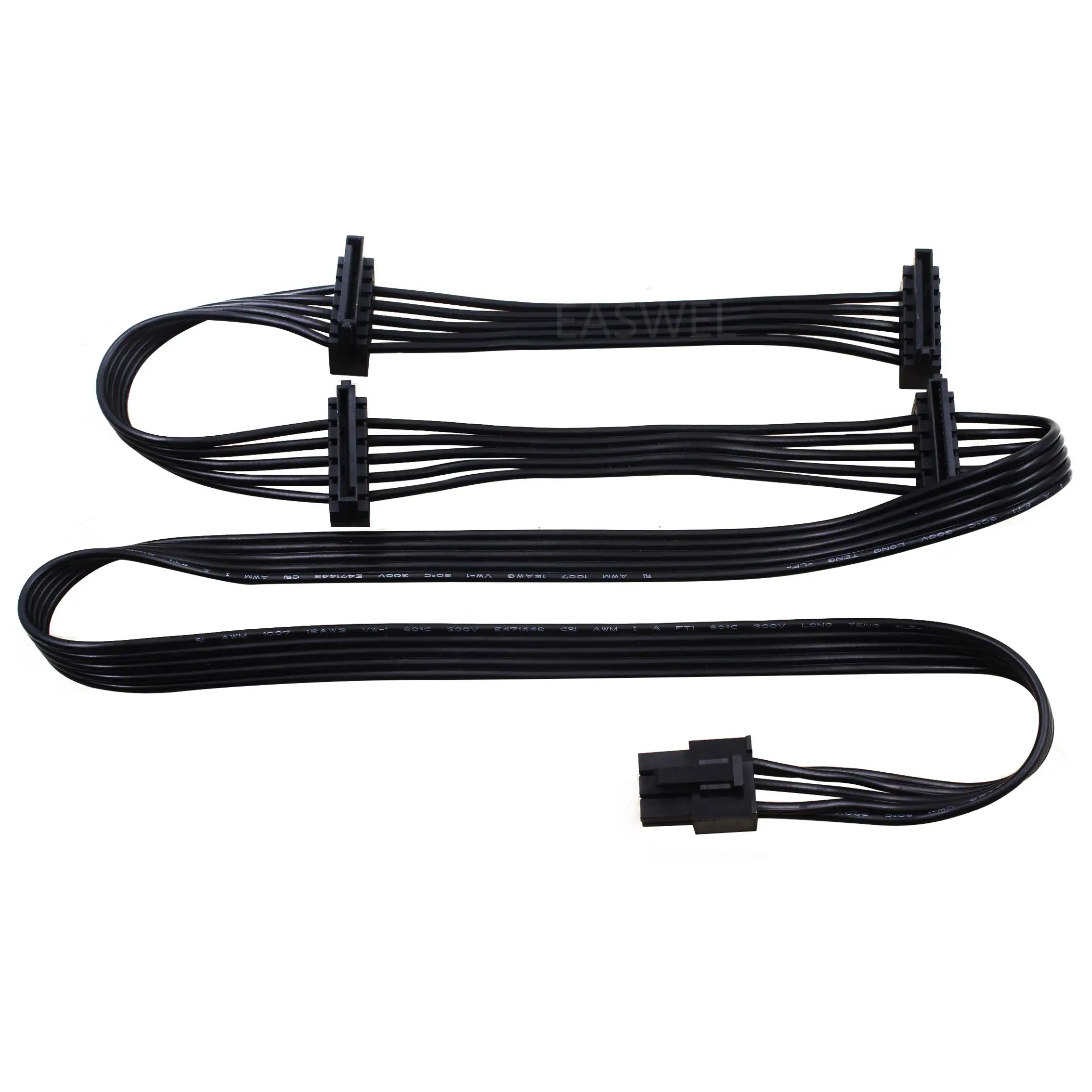 PCI-E 6Pin папа 1-4 SATA 15Pin модульный кабель питания для Corsair HX1200 PSU