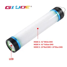 GIJOE светодиодный портативный светильник, магнитный, 3000 лм, встроенный аккумулятор, перезаряжаемый внешний аккумулятор, Рабочая лампа, водонепроницаемый теплый светильник, фонарь
