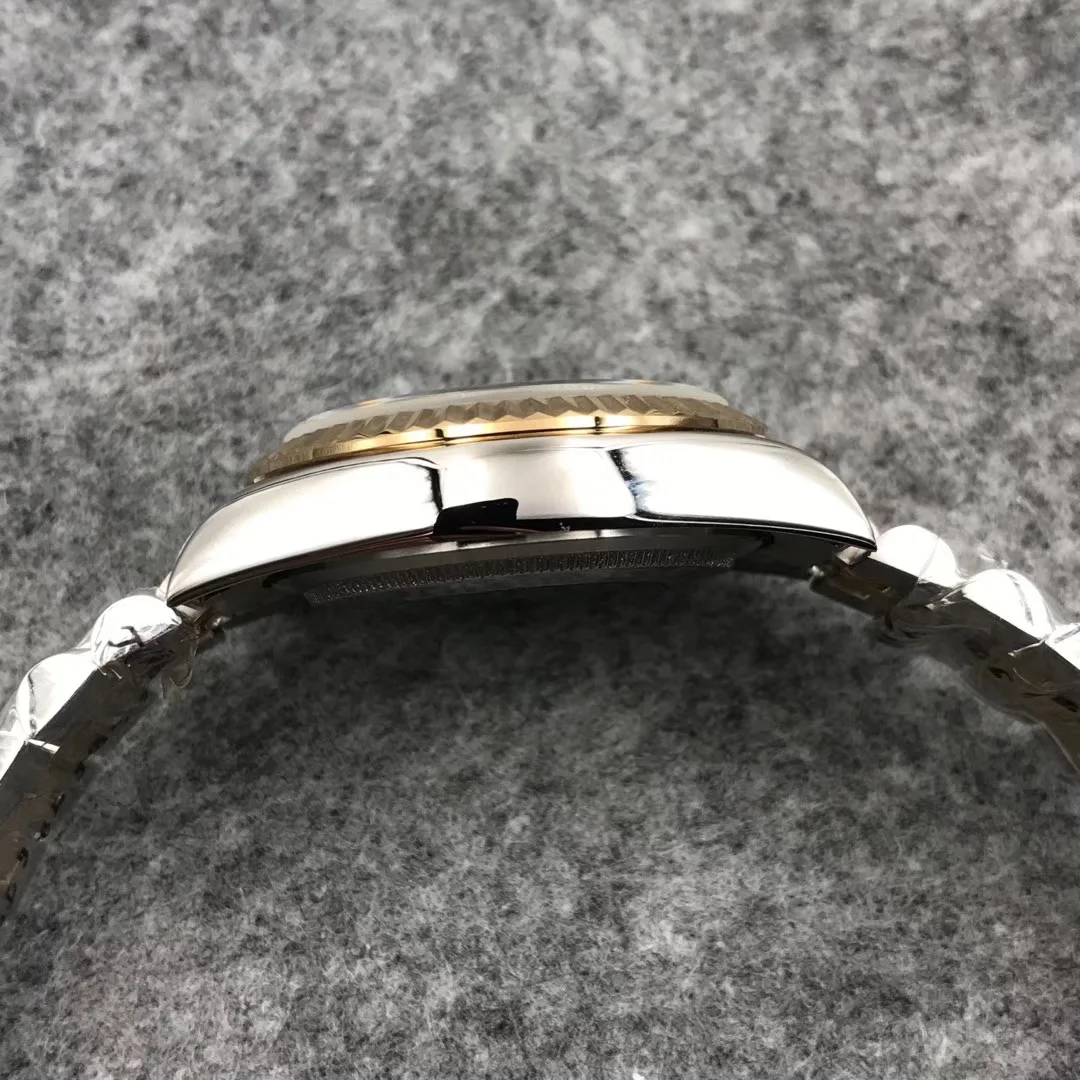 Роскошные брендовые Новые Мужские автоматические механические часы Datejust из нержавеющей стали с римским циферблатом Сапфировая Роза Золотые кофейные спортивные часы 36 мм
