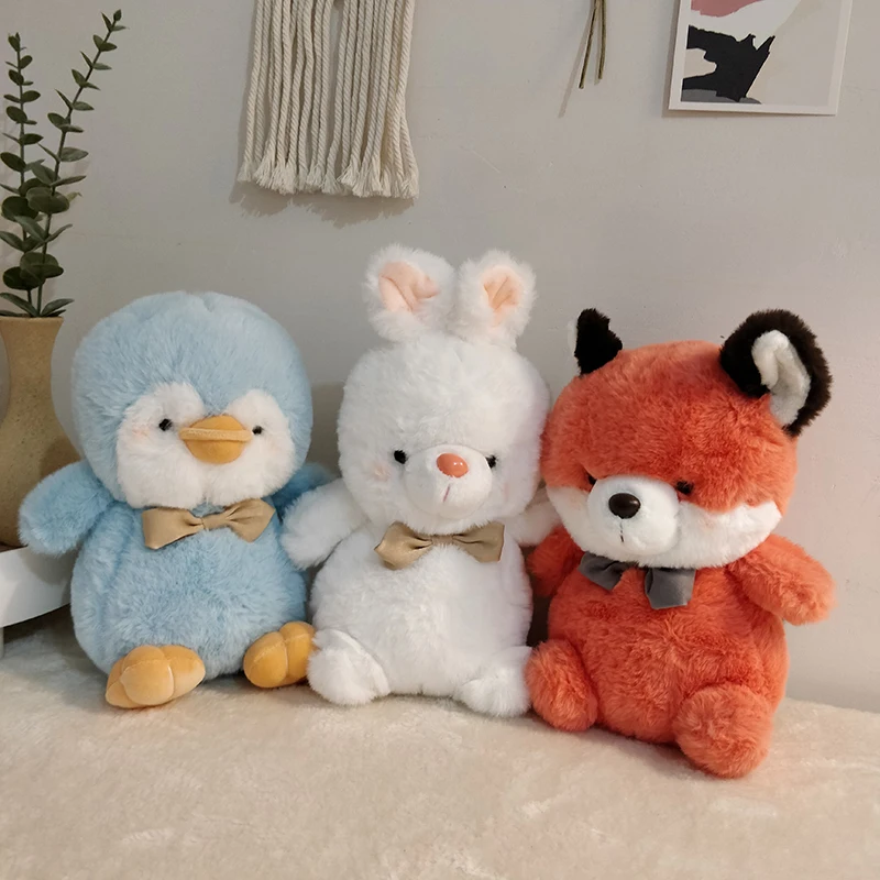 

Игрушка плюшевая в виде лисы, кролика, пингвина, 23 см