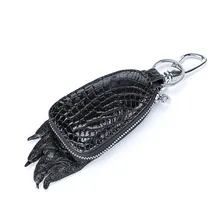 Высококачественная натуральная крокодиловая кожа, автомобильный чехол для ключей, Мужская модная кожаная цепочка для ключей, европейский стиль, дизайнерская