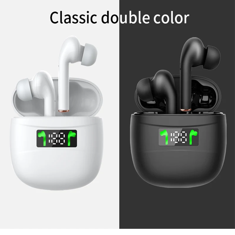 Tws Wireless Bluetooth J3 Pro Headset Sport Earphone Touch Control Digital Display Bluetooth 5 2 LED Earphones For All Phone