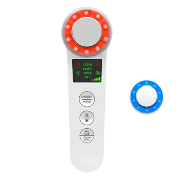 

Hot Cold Iontophoresis Red Blue Light Facial Aesthetics Microcurrent Import Skin Moisture Clean Lift Care Instrument