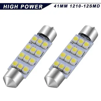 

100% Brand New 10pcs LED 12SMD 42MM 211 Festoon Courtesy Interior Dome Light Bulb 6000K White 578